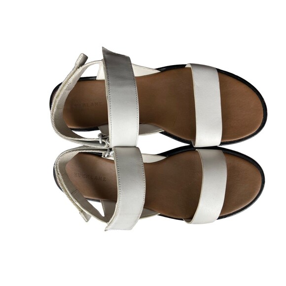 Everlane Womens The Leather Platform Sandal Size 10 White Chunky Adjustable - Picture 4 of 13